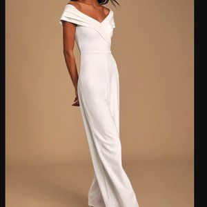 NWT white jumpsuit